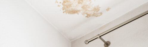 Ceiling Damaged By Water Leak At Home