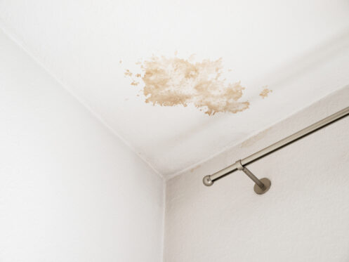 Ceiling Damaged By Water Leak At Home